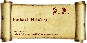 Hodosi Mihály névjegykártya