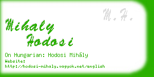 mihaly hodosi business card