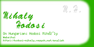 mihaly hodosi business card
